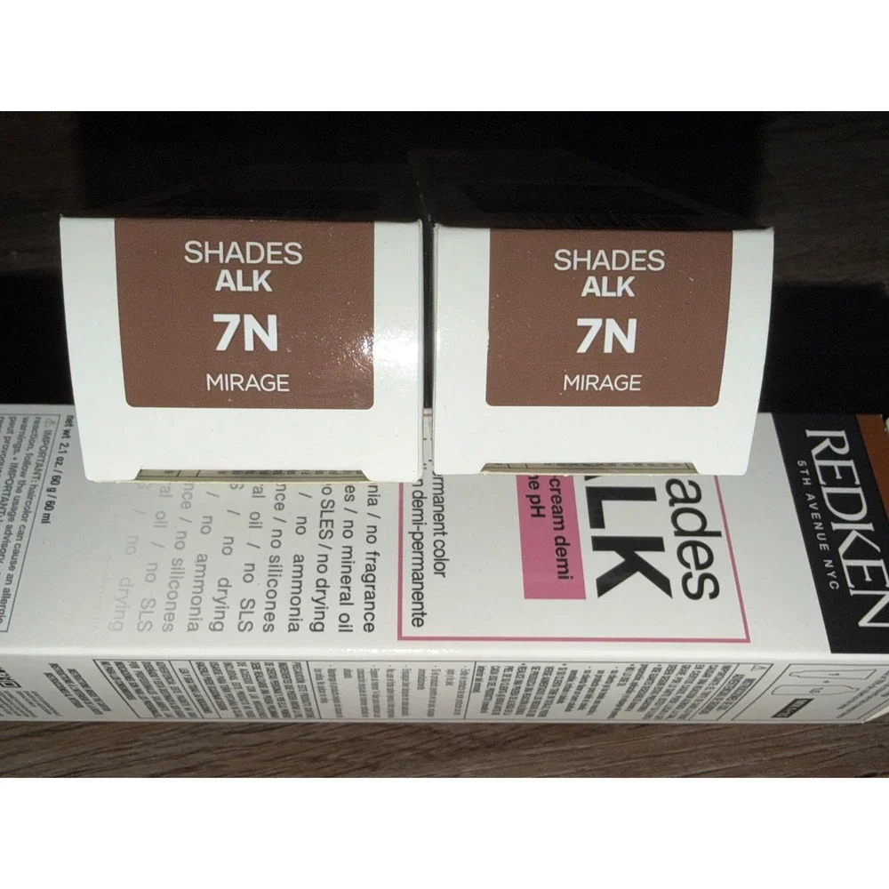 Redken Hair Color Shades EQ ALK 7N Mirage‎ Blonde Demi Permanent lot of 2